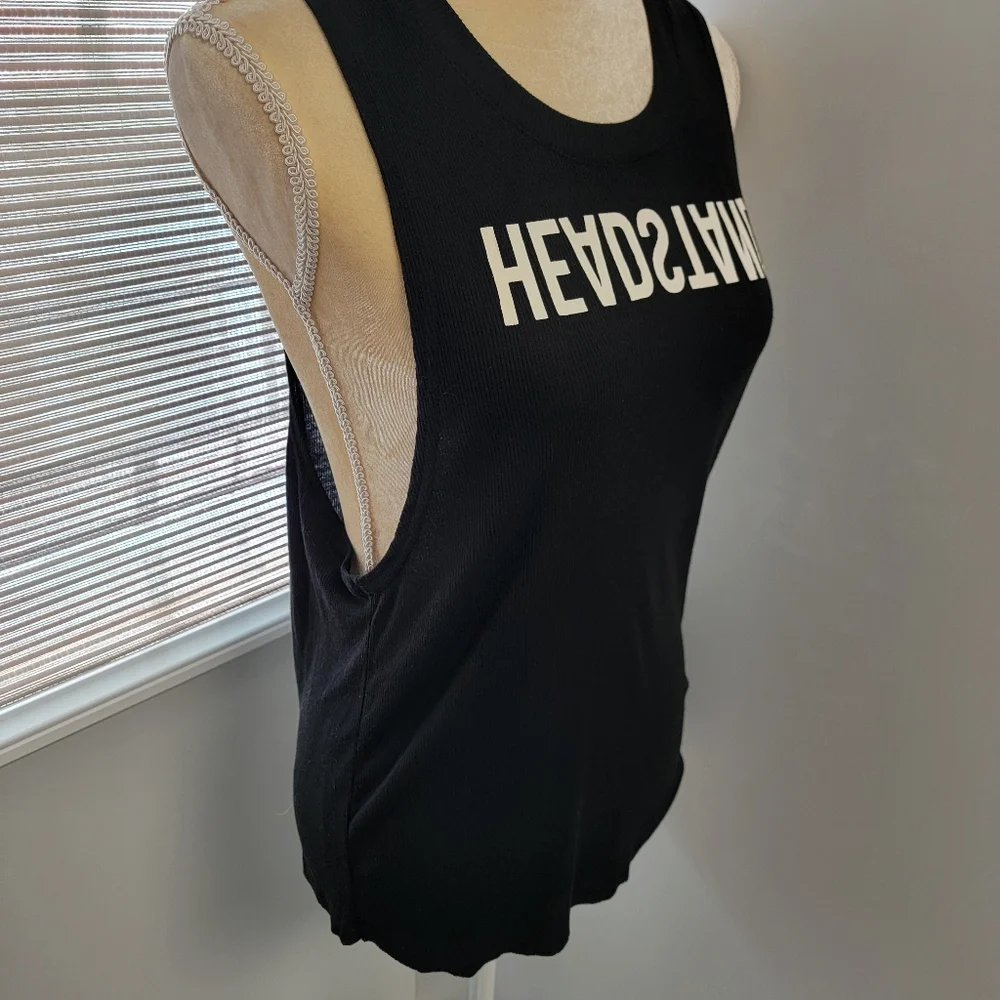 ALO YOGA Headstand Women's Harley Muscle Tank Black Athletic Ribbed Size Small